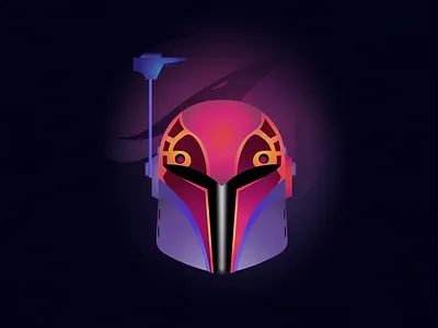 Rebels Sabine Helmet 2017 character color design dribbble flat freelance fun star wars