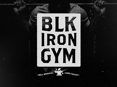 Black Iron Gym branding identity logo logotype typography
