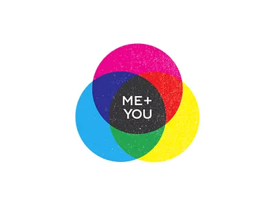 Me + You color illustration overlap valentines