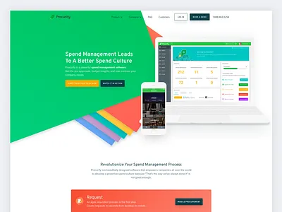 Procurify Website app design desktop green landing page process procurify purchasing redesign startup vancouver website