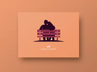👫👭👬 Us bench couple happy valentines day illustration san francisco sunset thingsaroundsf valentines day vector