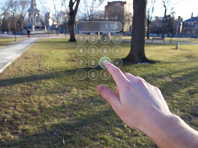 Daily UI 004 - Calculator 004 ar augmented reality calculator daily dailyui interface mixed reality product design ui uiux ux