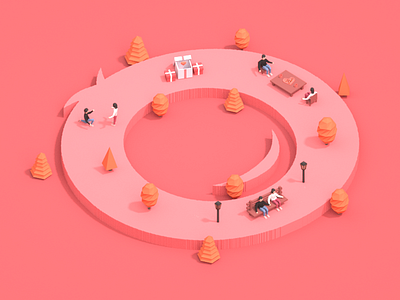 Happy Valentine's Day! 3d day grabon happy human isometric low poly tree valentine valentines