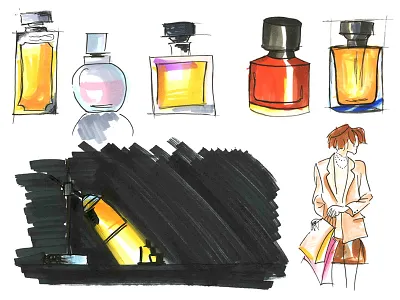 Copic Illustrations copic experimental fashion illustration marker