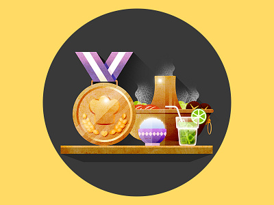 Food3 food hot illustration medal pot rice