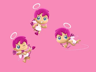 Happy Valentine's Day cupid illustration illustrator love valentine