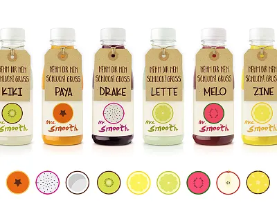 Smoothie Fantasy Label branding colorful corporate design drink smoothie system