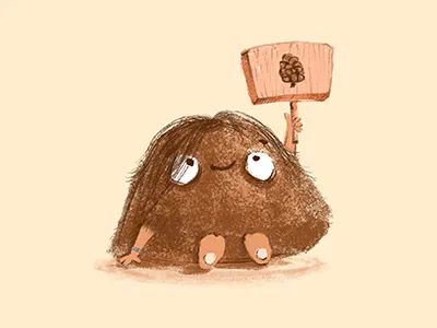 Brown Monster art brown cute cutemonster digital drawing monster pine