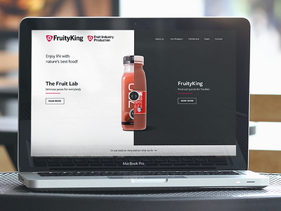 Fruityking black black and white clean drinks fruit fruity header juice split web webdesign white