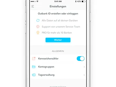 Settings banking design fintech icons ios payments settings sketch ui user ux