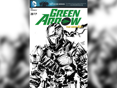 DEATHSTROKE ILLUSTRATION art artwork brush pen comics dc deathstroke design illustration