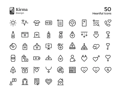 50 Heartful Icons heart iconography icons iconset latvia love nounproject pictogram riga romance sketchapp