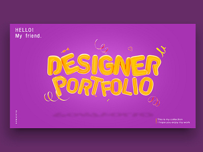 hello! blackman c4d designer font portfolio ps