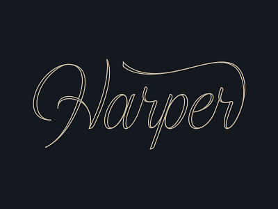 Harper Lettering bezier cursive hand lettering harper illustrator lettering logo pen tool script type typography