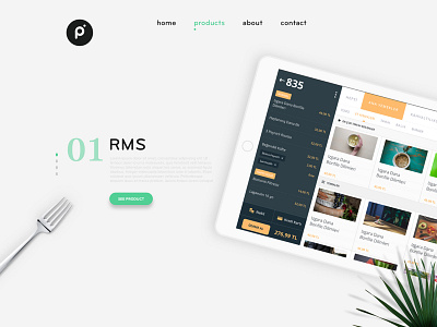 Homepage clean clear design flat landing minimal protein simple ui ux web