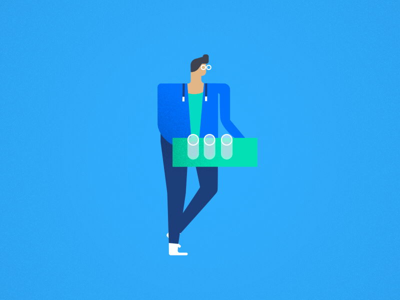 Drink Dude 2d after effects animation character drinks dude flat walk cycle