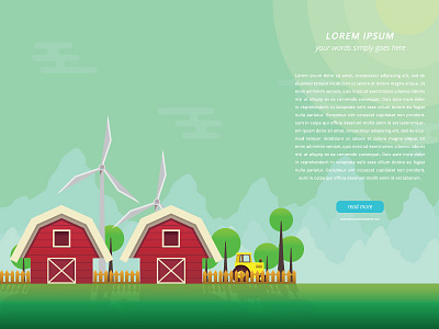Agriculture UI Design agriculture agro farm farming gradient land landscape tractor ui village