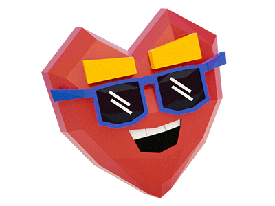 Made With Love 3d blender3d blue c4d cinema4d color dof gradient light lowpoly swoosh