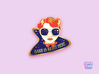 Where's Barb? barb creative south cs17 lapel pin pin sci fi stranger things super team deluxe wheres barb