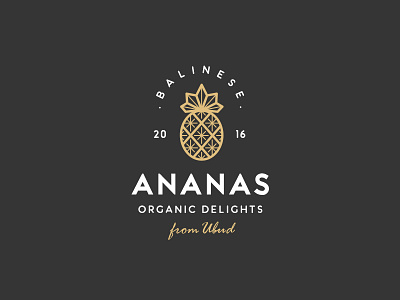 Balinese Ananas, Pineapple, Logo Design branding freelance icon identity illustration label line logo logo design mark pineapple vintage