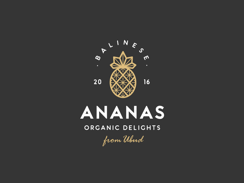 Balinese Ananas, Pineapple, Logo Design