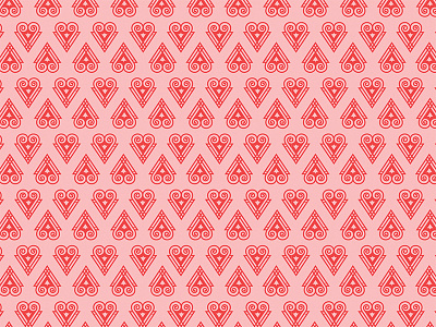 Happy Galentine's Day! art deco galentines hearts pattern valentines
