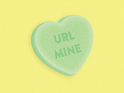 Candy Hearts: URL Mine candy heart code grain illustration love programers sweethearts valentines web design