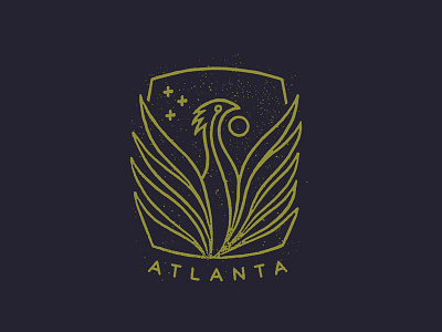 Atlanta atlanta badge bird design georgia logo mark mcwhorter phoenix seth