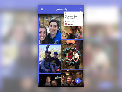 Daily UI 49 Notification app love photos upload v day