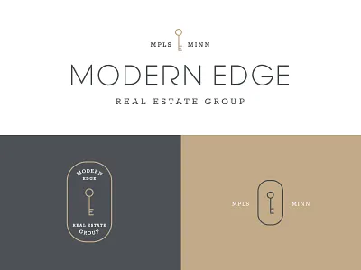 Modern Edge Rebrand branding design edge group key logo logo design modern mpls real estate reality