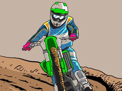 Dirt Bikes Trail Vector bike vector dirt bike vector art