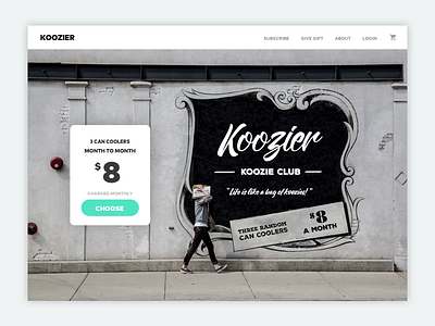 Koozier beer cold koozie landing responsive ui webpage