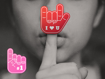 Fingered fingers hands sports valentines