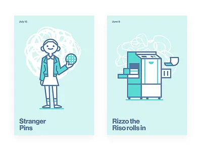 Pinterest Yearbook 1 card illustration print riso stranger things texture waffles
