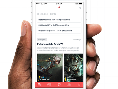 Blitz : Feed app clean esports feed gaming ios media mobile news ui
