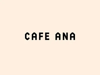 Cafe ana cafe custom logo restaurant typography