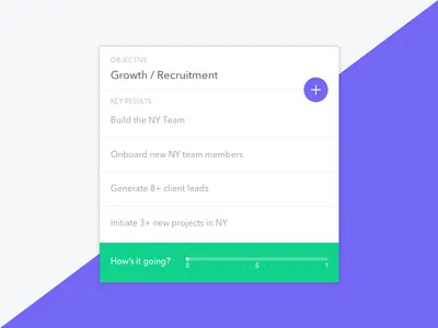 OKR Tracker Idea minimal progress tracker