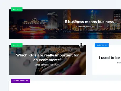 Blog post list announcement article blog card post tiles