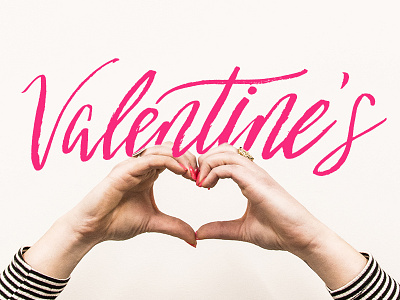 Valentine's Love handlettered typography valentines