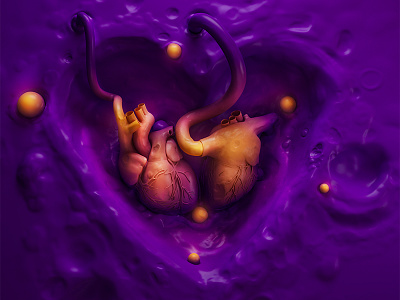 Valentine's Day 3d abstract adobe autodesk colors design digital art heart hearts illustration render zbrush