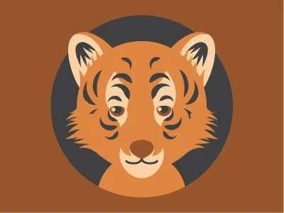 Tiger Cub animal animals cub cute illustration stripes tiger