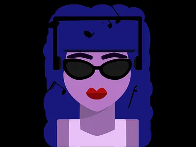 Queen of Noise alternative character design girl illustration metal music musical notes punk vector
