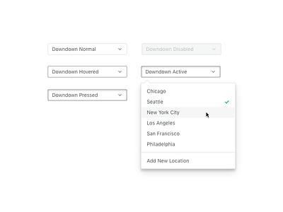 Dropdowns design system dropdown interface list menu ui