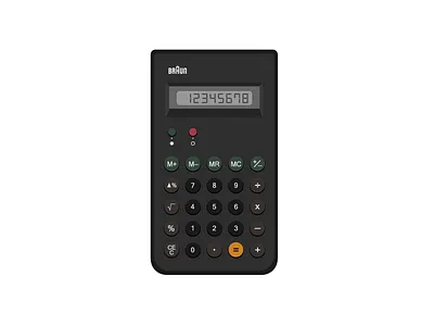 Braun ET66 80s braun calculator dieter rams et66 vector