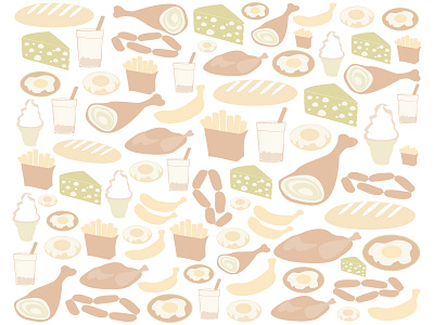 Delicious Food background beverages bread cheese cook food products fruits icons ingredient set vegetables