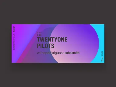 Ticket color gradient music ticket