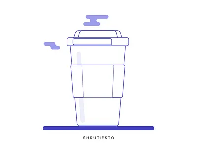 Coffee Paper Cup coffe design minimal outline
