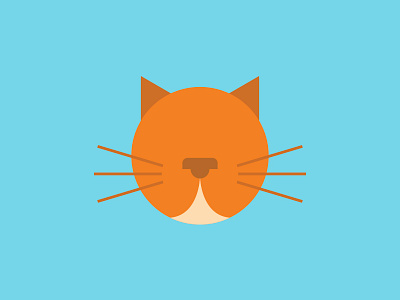 Cat animal cat cute head icon illustration illustrator kitten minimal vector