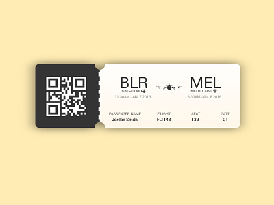 Boarding Pass boarding pass illustration pass ticket travel pass ui ux vector