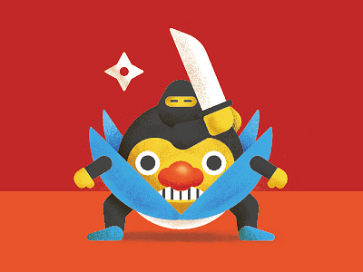 Ninja Toy cartoon flat illustration japan kids ninja toys